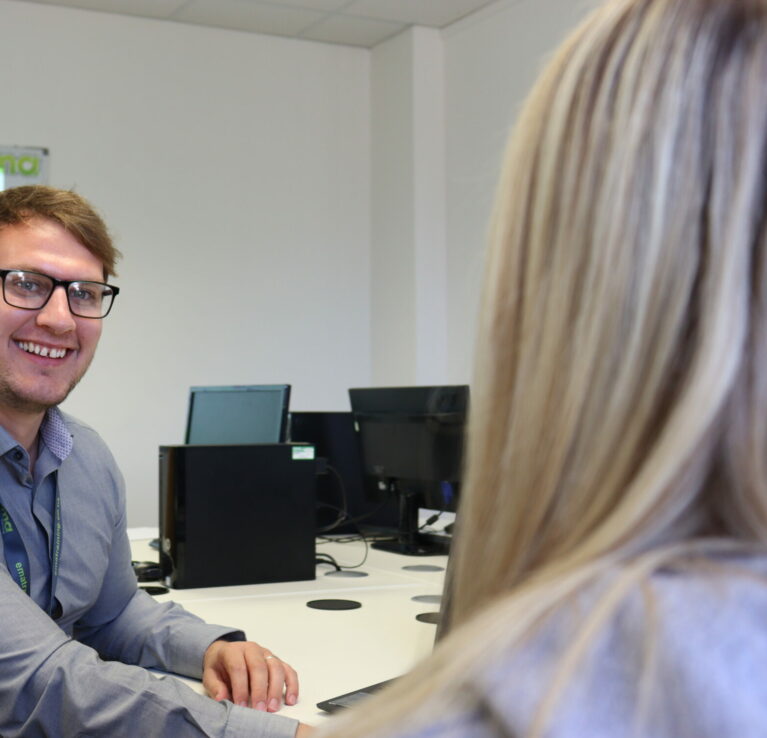 EMA Training Accountancy Mentor, Rob, supporting accountancy apprentice.