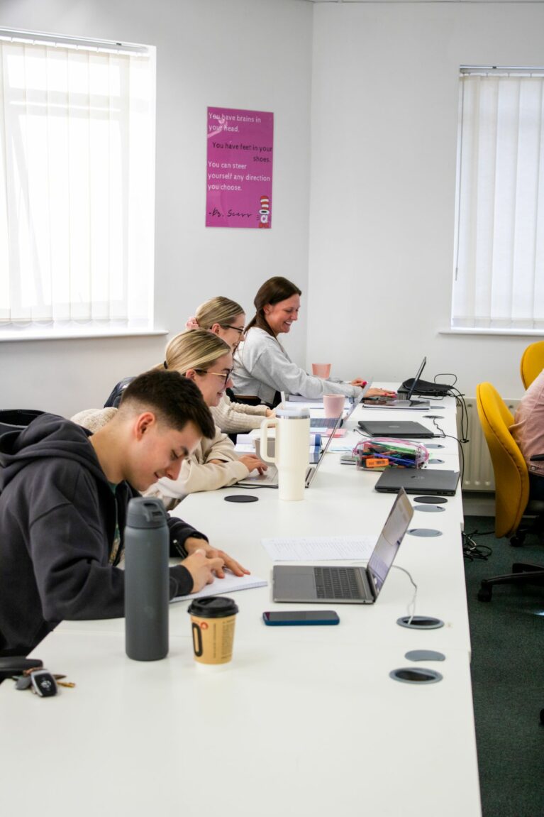 Apprentices in the classroom of a local training provider
