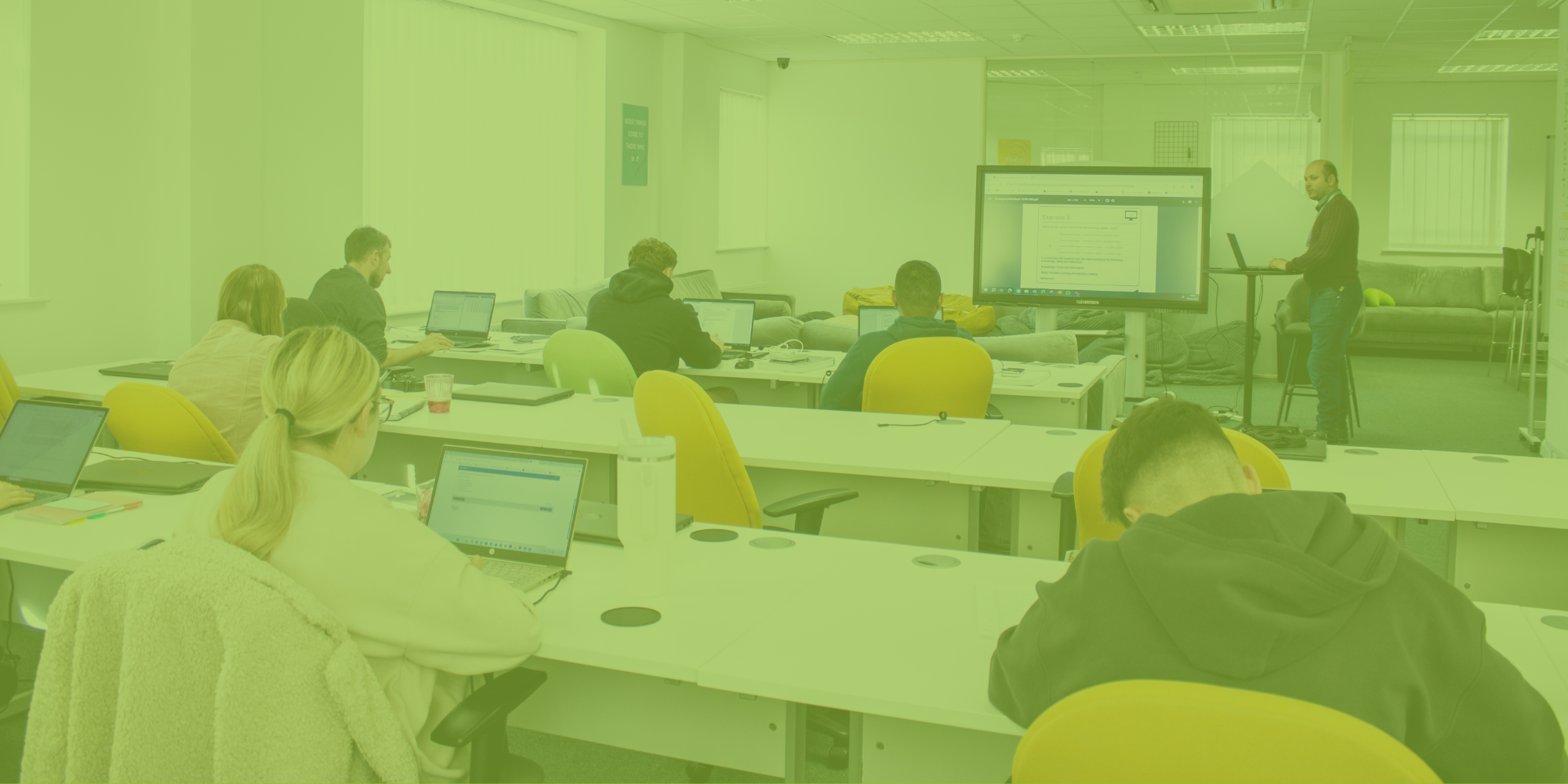 Classroom of learners doing level 7 apprenticeship